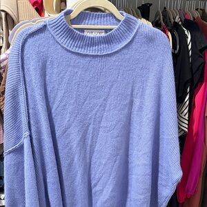 She + Sky Women's Lavender Crew Neck Sweater